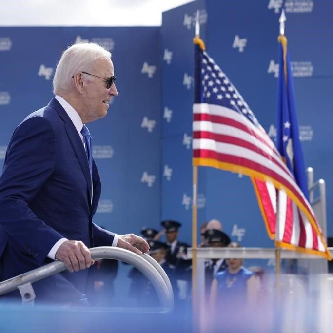 Biden thanks Air Force Academy graduates for choosing 'service over self'; he stumbles after speech